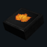 Golden Autumn Leaf Gift Box<br><div class="desc">A beautiful golden leaf for the fall season.</div>