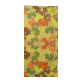 Golden Autumn Leaves Abstract Cloth Napkin