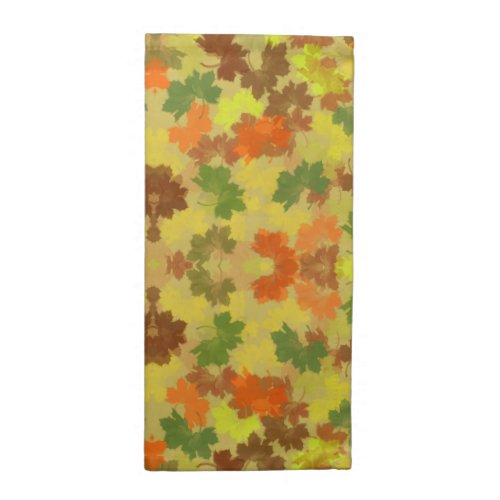 Golden Autumn Leaves Abstract Cloth Napkin