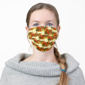 Golden Autumn Leaves Adult Cloth Face Mask (Worn)