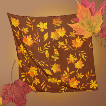 Golden Autumn Leaves Scarf by Gingezel at Zazzle