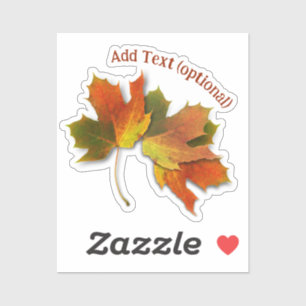 Golden Autumn Leaves Sticker