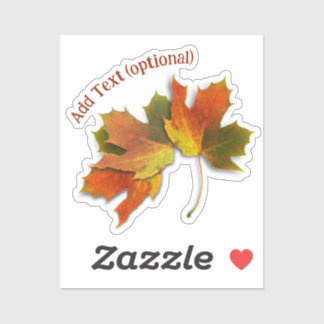 Golden Autumn Leaves Sticker