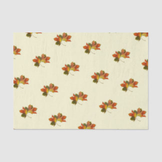 Golden Autumn Leaves Tissue Paper
