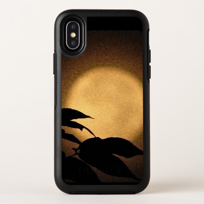 Golden Autumn Moon Abstract OtterBox iPhone X Case