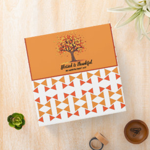 Golden Autumn Trees Happy Thanksgiving Greeting 3 Ring Binder