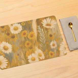Golden Autumn Wildflower - Rustic Fall Cloth Placemat