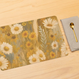 Golden Autumn Wildflower - Rustic Fall Placemat