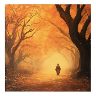 Golden Autumn Zen Path Acrylic Print