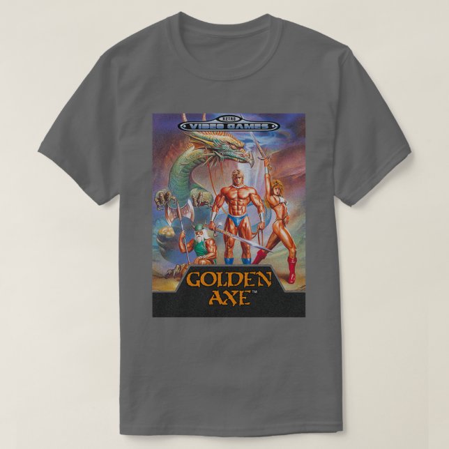 Golden Axe Retro Video Games T-Shirt (Design Front)