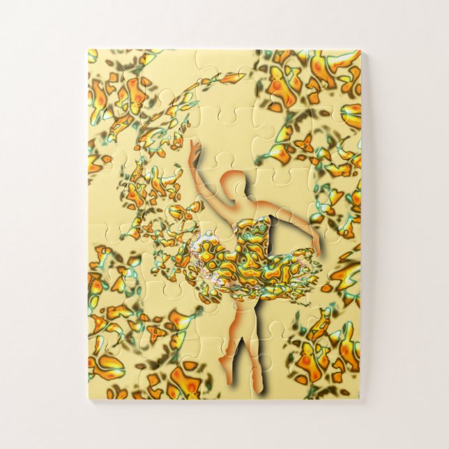 Golden Ballerina Puzzle (Vertical)