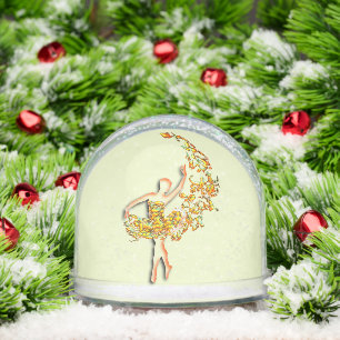 Golden Ballerina Snow Globe