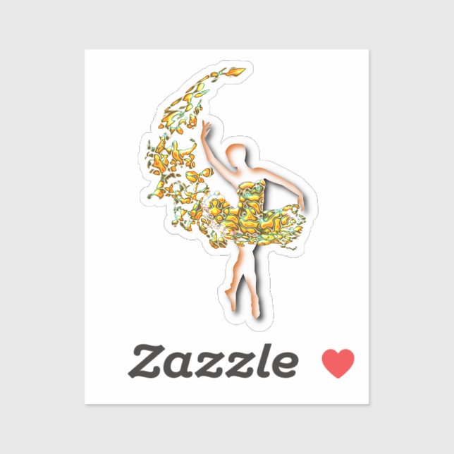 Golden Ballerina Sticker (Sheet)