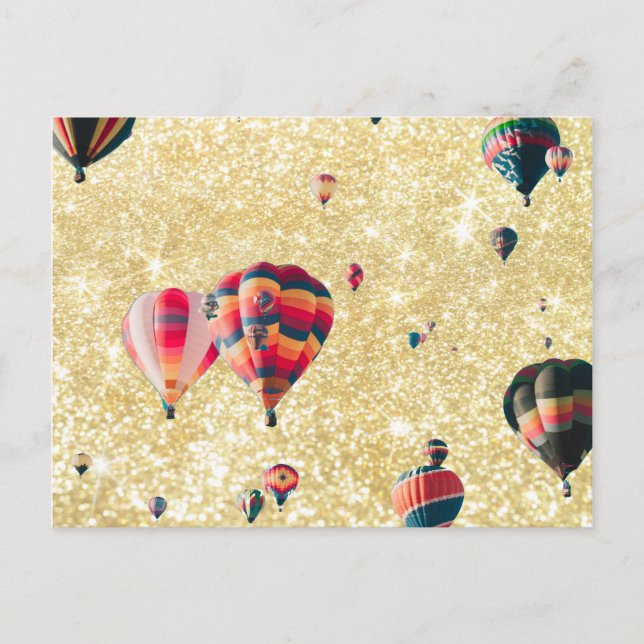 Golden Balloons Postcard (Front)