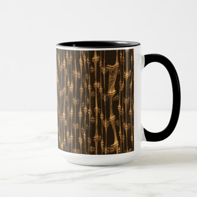 Golden Bamboo Nature Pattern Mug (Right)