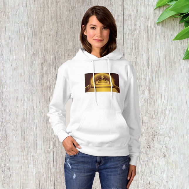 Golden Bank Corridor Glowing Dollar Finance  Hoodie (Creator Uploaded)