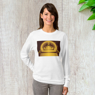 Golden Bank Corridor Glowing Dollar Finance  T-Shirt
