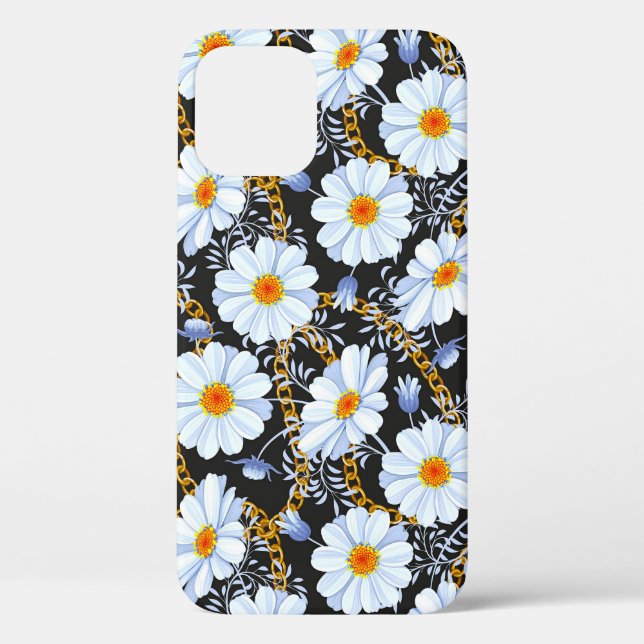 Golden Baroque: Floral Chain Texture Case-Mate iPhone Case (Back)