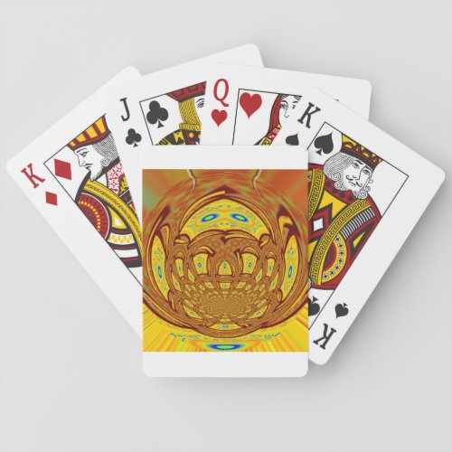 Golden Baseball Glove Poker Cards