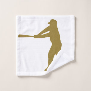 Golden baseball Wash Cloth
