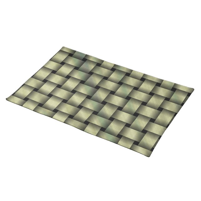 Golden Basket Weave Placemat (On Table)