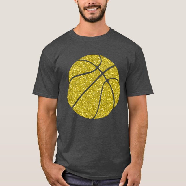 Golden Basketball Ball Bball Sports Streetball nba T-Shirt (Front)