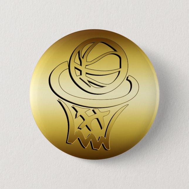 GOLDEN BASKETBALL HOOP BUTTON (Front)