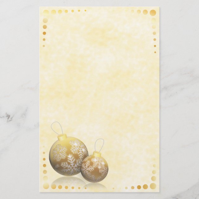 Golden Baubles Stationery (Front)