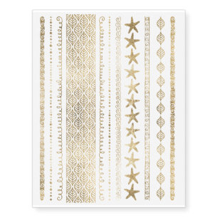 Golden Beach Destination Temporary Tattoos