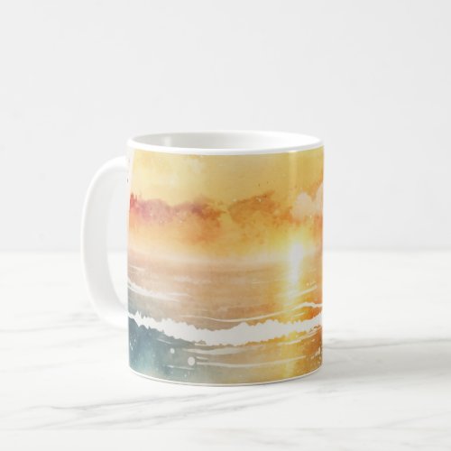 Golden Beach Sunset Coffee Mug