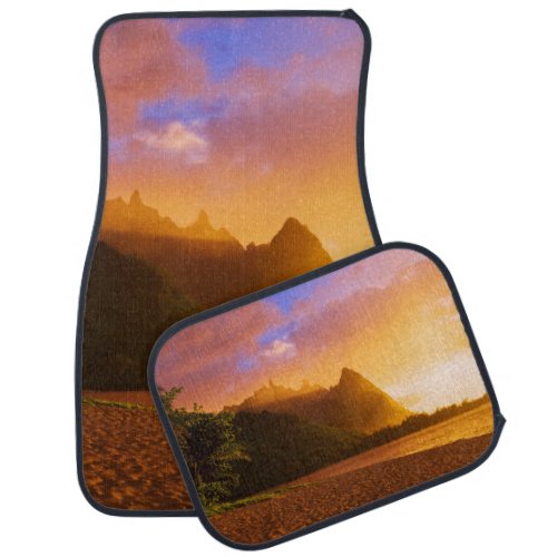 Golden beach sunset Hawaii Car Floor Mat