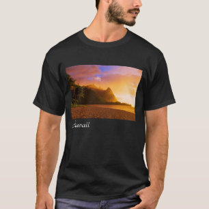 Golden beach sunset, Hawaii T-Shirt