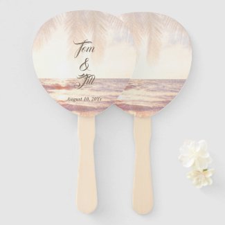 Golden Beach Watercolor Wedding