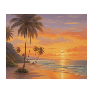 Golden Beach -Wood Wall Art