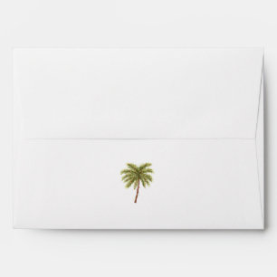 Golden Beaches Tropical Christmas Card Envelope
