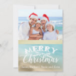 Golden Beaches Tropical Photo Christmas Card<br><div class="desc">Golden Beaches Tropical Photo Christmas Card</div>