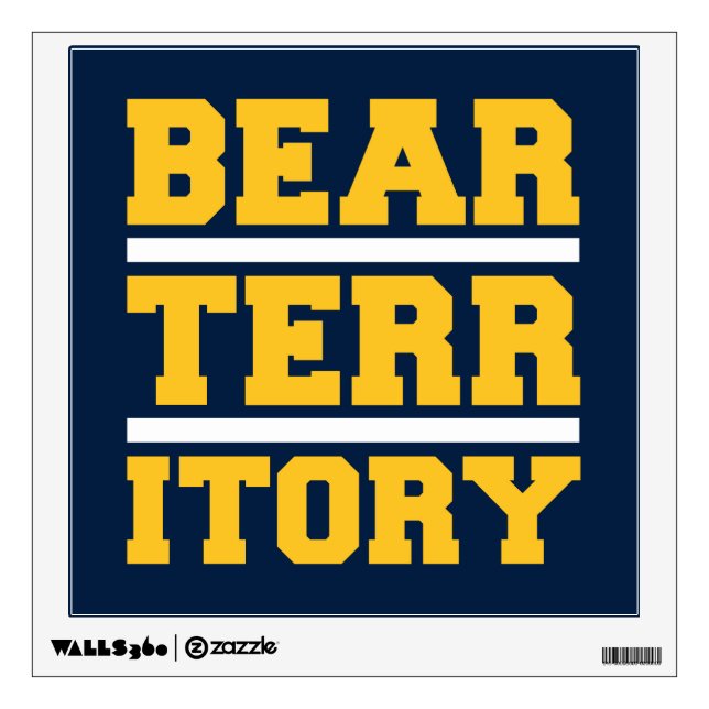 Golden Bear Territory Wall Decal (Front)