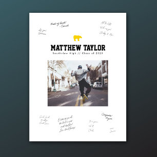 Golden Bear Varsity Graduation Signatures Foam Board