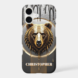 Golden Bear With Custom Name 🐻 iPhone 17 Case