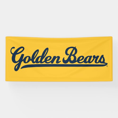 Golden Bears Blue Script Banner