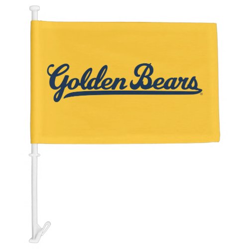Golden Bears Blue Script Car Flag