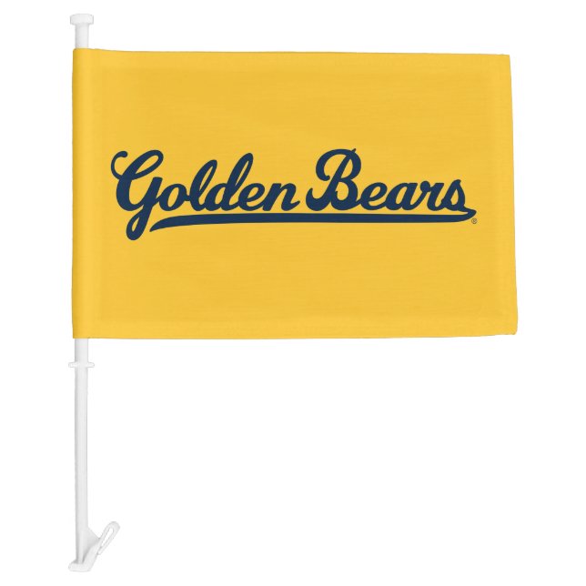 Golden Bears Blue Script Car Flag (Front)
