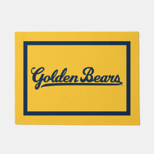 Golden Bears Blue Script Doormat