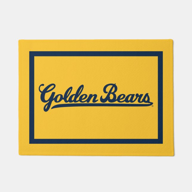 Golden Bears Blue Script Doormat (Front)