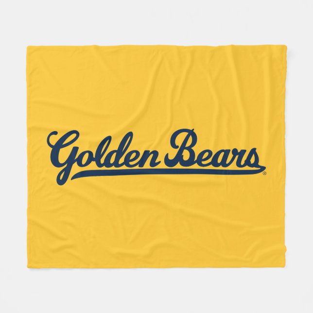 Golden Bears Blue Script Fleece Blanket (Front (Horizontal))