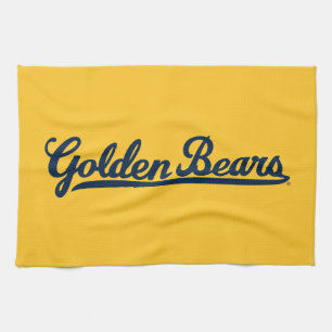 Golden Bears Blue Script Kitchen Towel