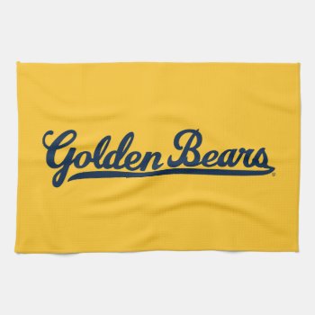 Golden Bears Blue Script Kitchen Towel by ucberkeley at Zazzle