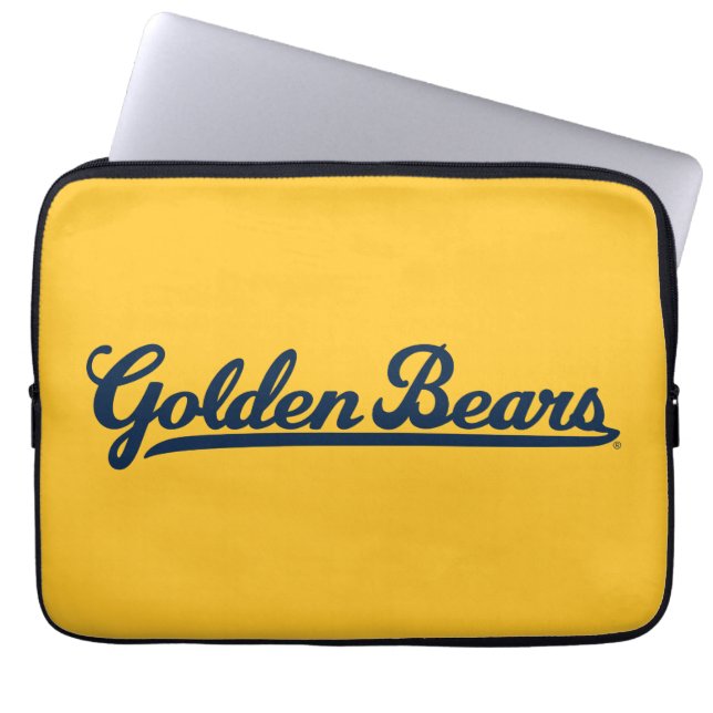 Golden Bears Blue Script Laptop Sleeve (Front)