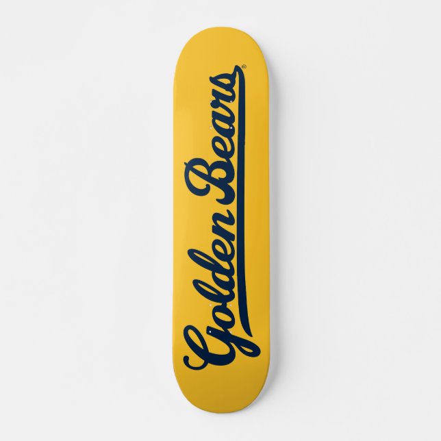 Golden Bears Blue Script Skateboard (Front)