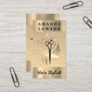 Golden Beauty Logo   Weave Pattern Business Card